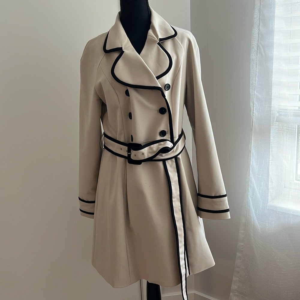 Tan trench coat